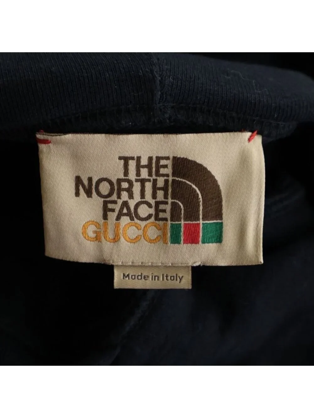 Gucci the North Face Pullover Hoodie Double Sided Print Logo Black
